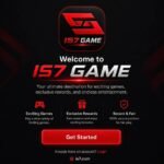 IS7 GAME logo on a dark black and red gaming background.